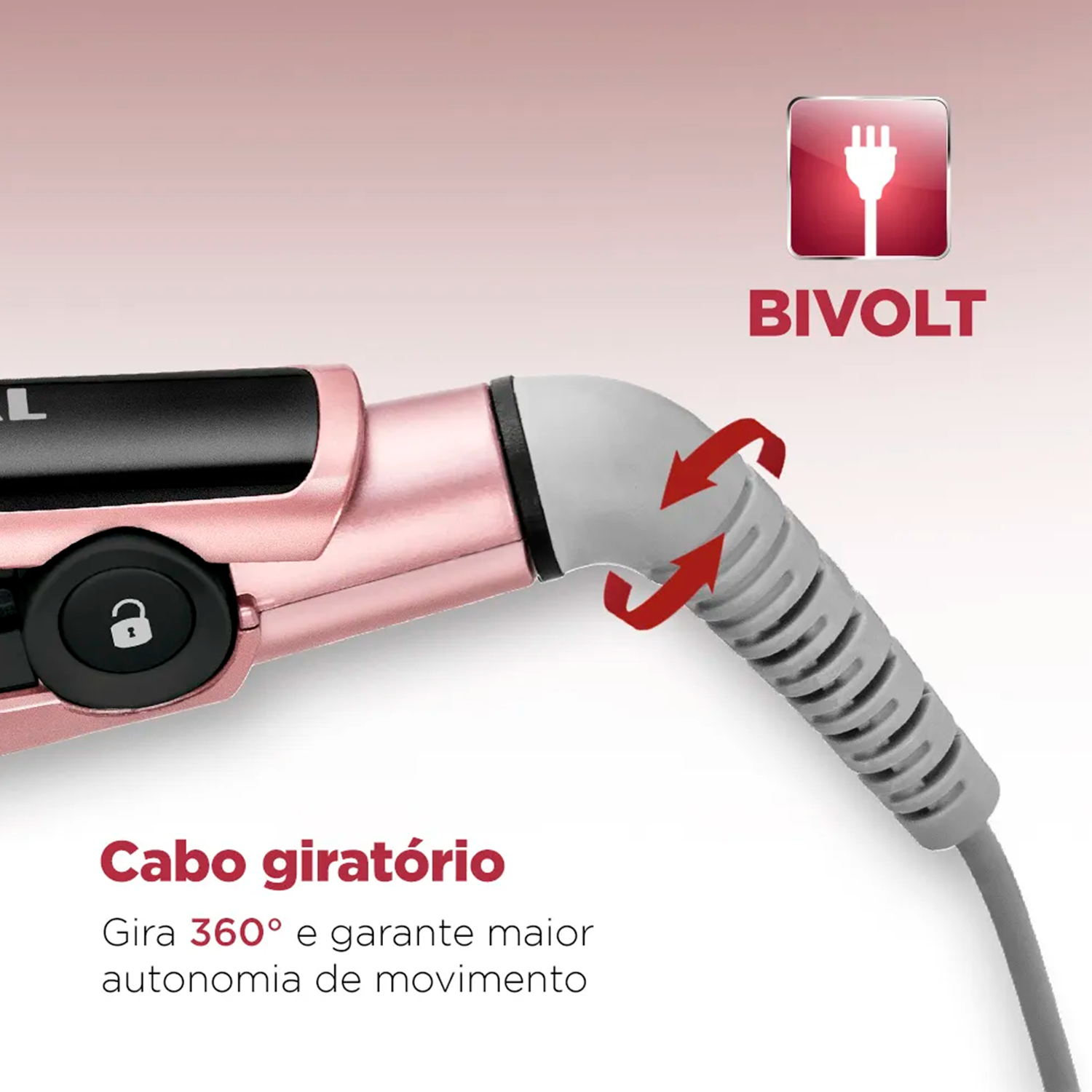 Prancha Alisadora Mondial Golden P-20 Bivolt 220°c Prancha Alisadora Mondial Golden P-20 Bivolt 220°c